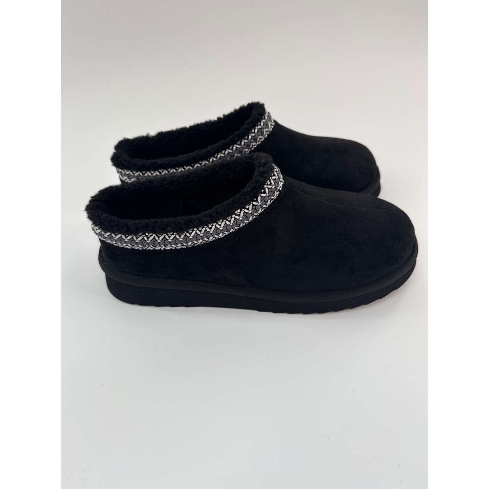 Bjornsdal Womens Black Suede Shearling Lined Clogs‎ Sz 7 NWOB Waterproofed